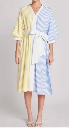 English Factory Womens Perfect Dress With Pockets In Yellow & Blue