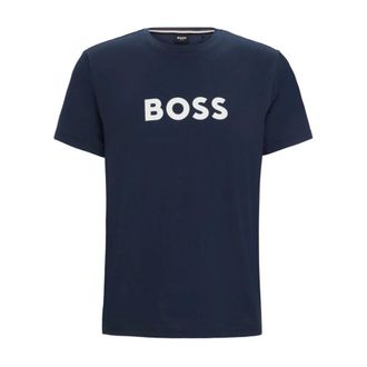 HUGO BOSS Tops, Heren, Blauw, XL, Katoen, TShirt MC Logo Coton