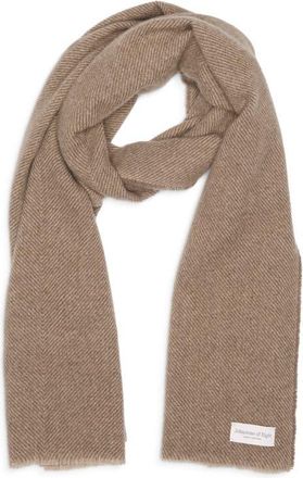Johnstons of Elgin Mountain Cashmere Twill Scarf in Sand Ru7802 at Nordstrom