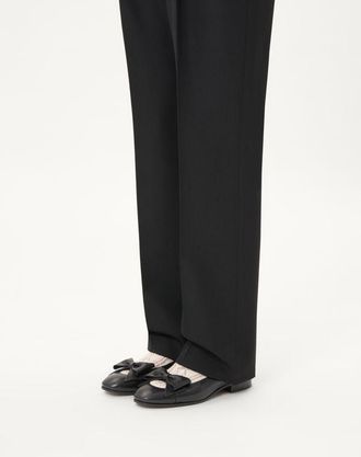 Valentino Garavani Ballerina Bowow In Capretto Uomo NERO 41