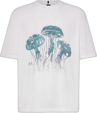 Oakley Mens Jellyfish Tee, White, Large