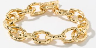 Pilgrim Womens Oval wavy link chain bracelet Exclusive Simons x Pilgrim collection