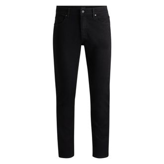 HUGO BOSS Jeans, Heren, Zwart, W33 L32, Denim, Slim-fit Jeans