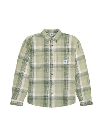 Lee Langarmhemd LEE Lee Langarmhemd Workwear Shirt 2.0, Herren, Gr. M, N-Gr, gr&uuml;n, Obermaterial: 100% Baumwolle CO., Hemden Langarmhemd