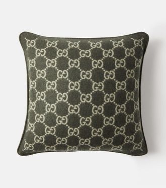 Gucci GG wool and cashmere jacquard cushion