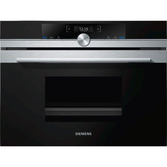 SIEMENS iQ700 CD634GAS0. Dimensione del forno: Piccola, Capacit&agrave; interna forno totale: 38 l. Colore del prodotto: Nero, Acciaio inox, Tipo di
