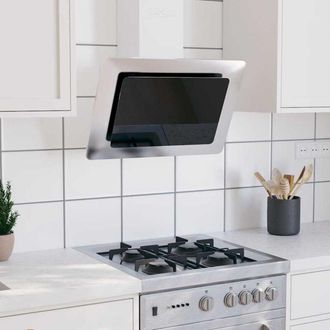 vidaXL Campana Extractora Acero Inox Y Vidrio Templado Plateado 60 Cm Vidaxl