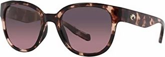 Costa Womens Salina Sunglasses In Coral Tort Rose Gradient 580G