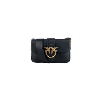 Pinko Mini Love Bag - Dames - Schoudertassen - Zwart - ONE Size - Katoen - Tassen