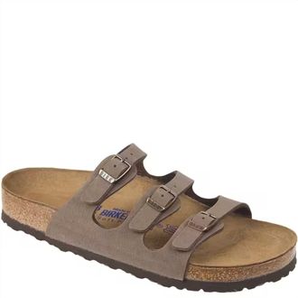 Birkenstock Womens Florida Soft Footbed Sandals In Mocha