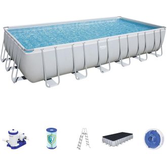 Bestway Piscina Pvc Rect 732x366x132cm Cart 30045lt Power Steel Best