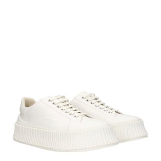 Jil Sander Ridged Platform Sneaker - White