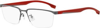 HUGO BOSS BOSS 1543/F 0R80 00 Matte Dark Ruthenium/Red 57mm