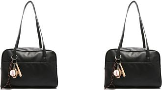 Generic Leather womens shoulder bag retro shoulder bag made of PU hobo bag with top handle for everyday work school travel