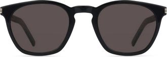 Saint Laurent SL 28 Slim Zonnebril - unisex - Zonnebrillen - Zwart - 49 MM - Accessoires
