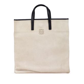 Loewe Pre-owned Loewe Anagram Suede Tote Ladies L10