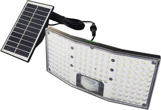 Trade Shop Trade Shop Traesio - Trade Shop - Applique Faretto Solare Da Esterno Con Pannello Sensore Luce Fredda Ip65 Sw2881-f