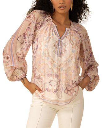 Hale Bob Michaela Silk-Blend Blouse