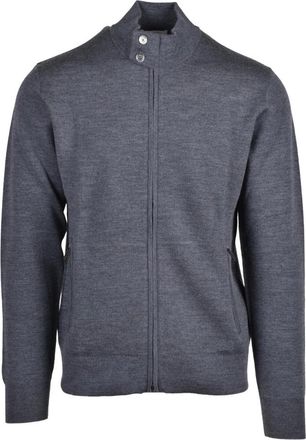 Paolo Pecora Truien & Vesten, Heren, Grijs, S, Katoen, Cardigan met rits