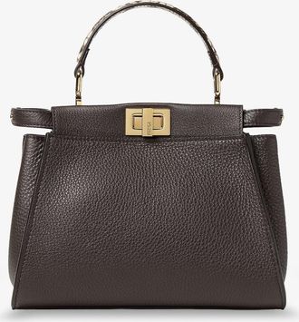 Fendi Borsa a mano Peekaboo Mini in pelle martellata - FENDI - gender_Woman