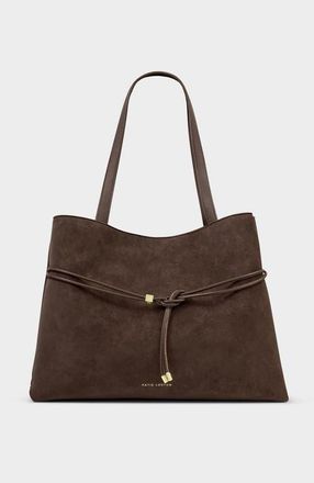 Katie Loxton Lori Suedette Tote Bag in Chocolate at Nordstrom