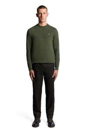 Lyle & Scott Lambswool Blend Crew Neck Sweater in Deep Depths Marl at Nordstrom, Size Xx-Large