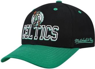 Mitchell & Ness Mens Mitchell & Ness Black/Kelly Green Boston Celtics Backside Script 2-Tone Pro Crown Adjustable Hat at Nordstrom