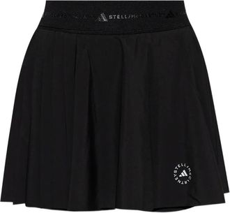 adidas by Stella McCartney Minigonna plissettata con logo - Nero
