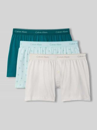 Calvin Klein Underwear Boxershorts im 3-er-Pack aus reiner Baumwolle in Hellblau, Gr&ouml;&szlig;e XXL
