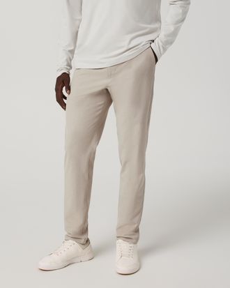 Vuori Clothing Aim Trouser Athletic Slim Fit 32 | Khaki Linen Texture | 28