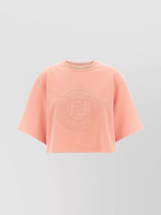 Fendi 3d neckline short sleeves sweatshirt
