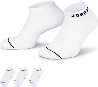Nike Jordan Everyday No-Show Socks (3 Pairs) in White | DX9656-100