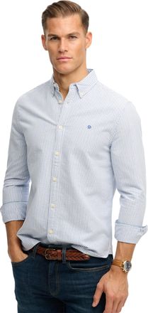 Superdry Overhemd Superdry lichtblauw gestreept slim fit button down