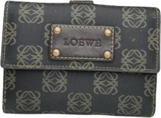 Loewe Pre-owned Wallets, female, Blue, Size: ONE SIZE Pre-owned Leather Wallet