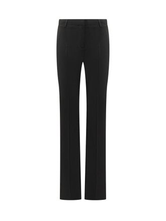 Versace Black Straight Flat Front Pants