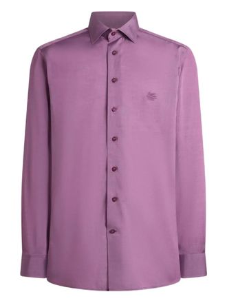 Etro Pegaso-embroidery shirt - Purple
