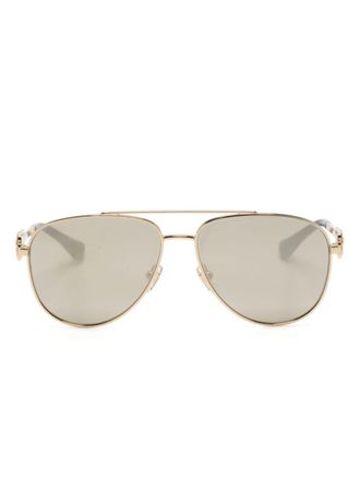 Versace pilot-frame sunglasses - unisex - Metal - One Size - Gold