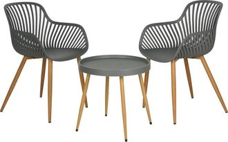 Ambiance Progarden Conjunto De Muebles De Jard&iacute;n Modernos Gris Y Blanco