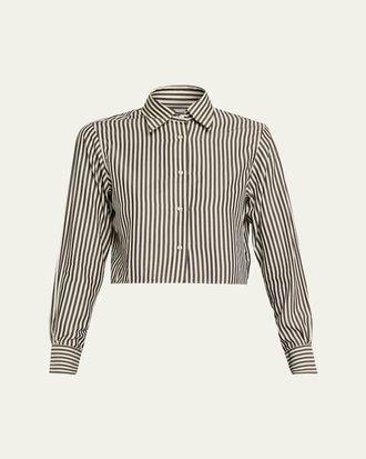 Officine G&eacute;n&eacute;rale Cataleya Stripe Cropped Shirt