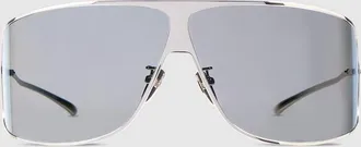 Gucci Mask Frame Sunglasses, Silver