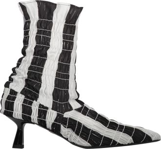 Amy Crookes Schoenen, Dames, Veelkleurig, 40 EU, Leer, Fabric Enkellaarsjes