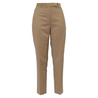Theory High-Rise Trousers in Beige Wool
