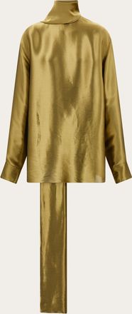 Ferragamo Women Liquid lam&eacute; blouse Gold