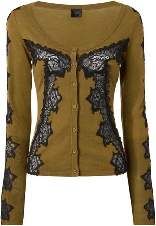 Pinko Urlo Cardigan - Knitwear - Mujer - Verde - XS