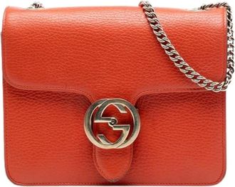 Gucci Pre-owned Cross Body Bags, female, Orange, Size: ONE SIZE Pre-owned Crossbody Bag