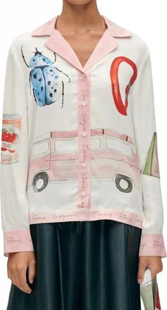 Stine Goya Loose Long Sleeve Shirt In Camp Print