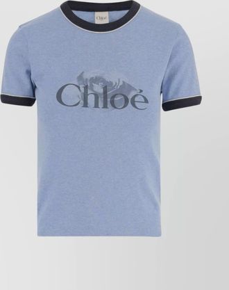 Chlo&eacute; cotton logo print t-shirt