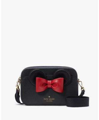 Kate Spade New York Womens Disney X New York Minnie Mouse 3D Mini Camera Bag - Black - One Size