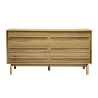 Miliboo C&oacute;moda Acabado Madera Roble 6 Cajones L140 Cm Yseult