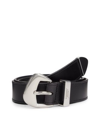 Tommy Jeans Lederg&uuml;rtel TOMMY JEANS TJW COOL, Damen, Gr. 100, schwarz, B&uuml;ffelleder, G&uuml;rtel Lederg&uuml;rtel, Breite 3 cm